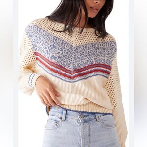 Free People Go Party Waffle Sweater